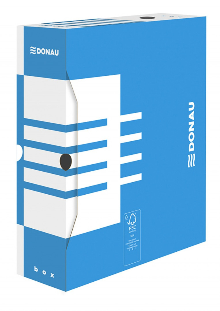 nazwa produktu: Pudło archiwizacyjne DONAU, karton, A4/100mm, niebieskie