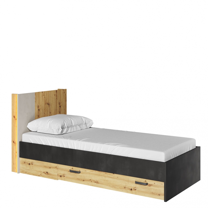 Produkt w kategorii: Łóżka, nazwa produktu: Łóżko QUBIC QB-12 z Materacem LED