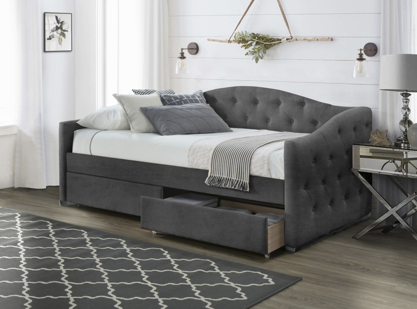 Produkt w kategorii: Łóżka, nazwa produktu: Luksusowe jednoosobowe łóżko Aloha 90