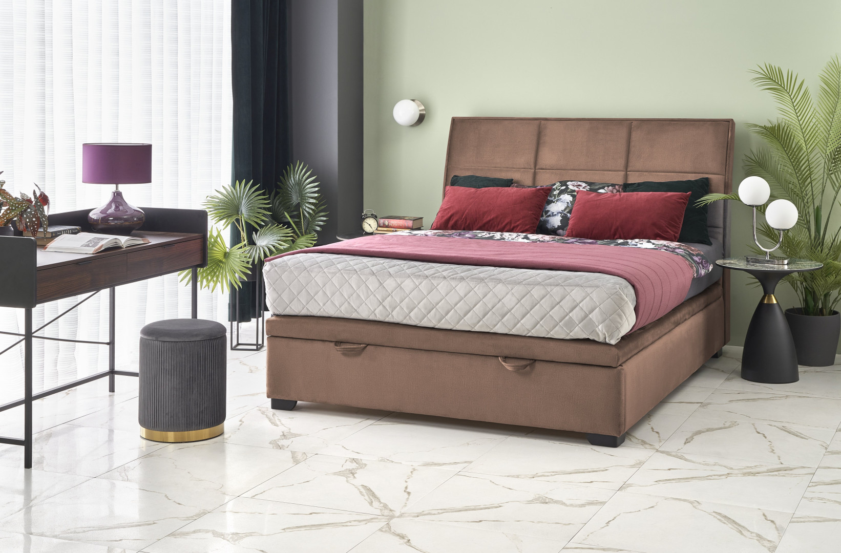 Produkt w kategorii: Łóżka, nazwa produktu: Luksusowe łóżko kontynentalne Halmar Monolith 09