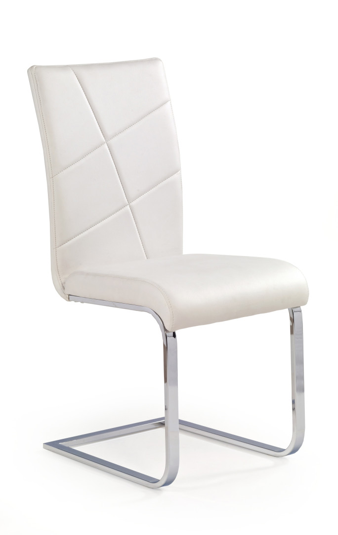 Krzesło biurkowe eleganckie białe K108