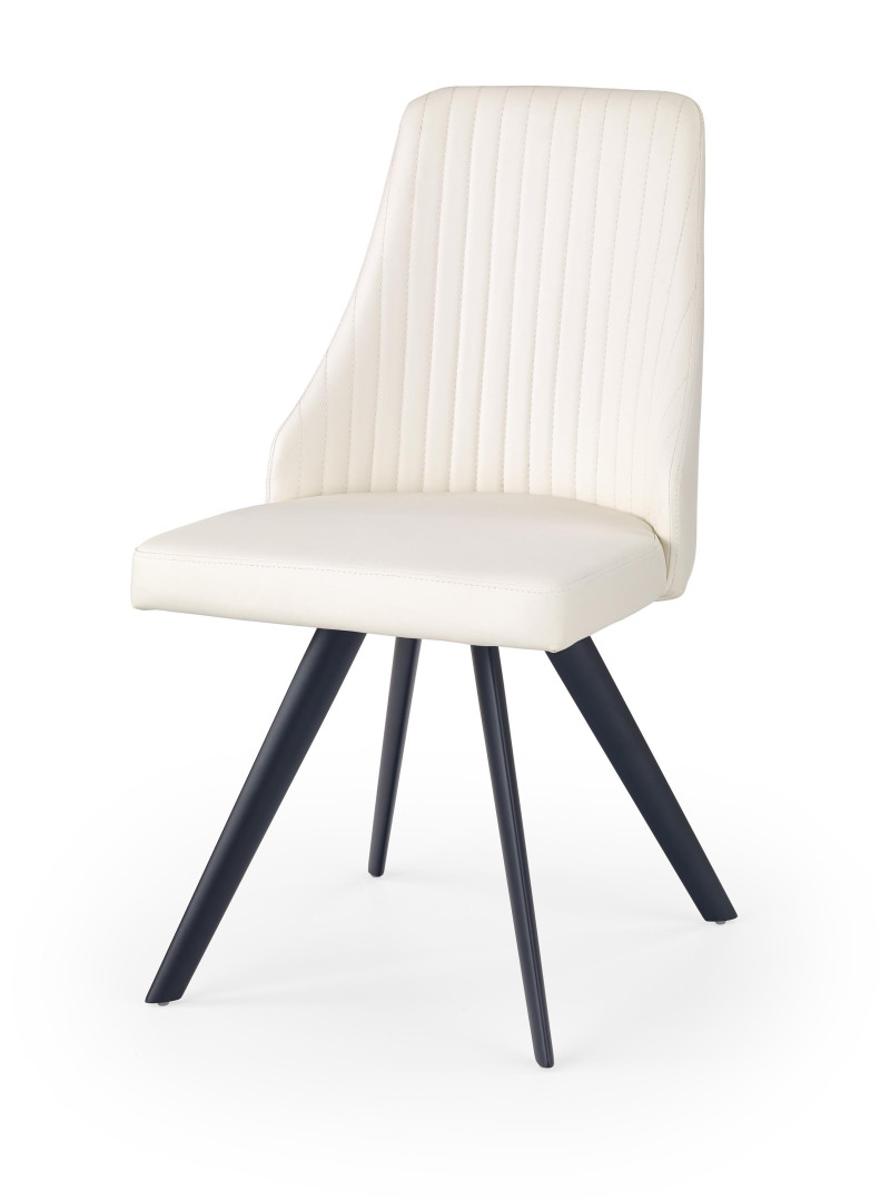 Krzesło biurkowe K206 biało/czarne eleganckie