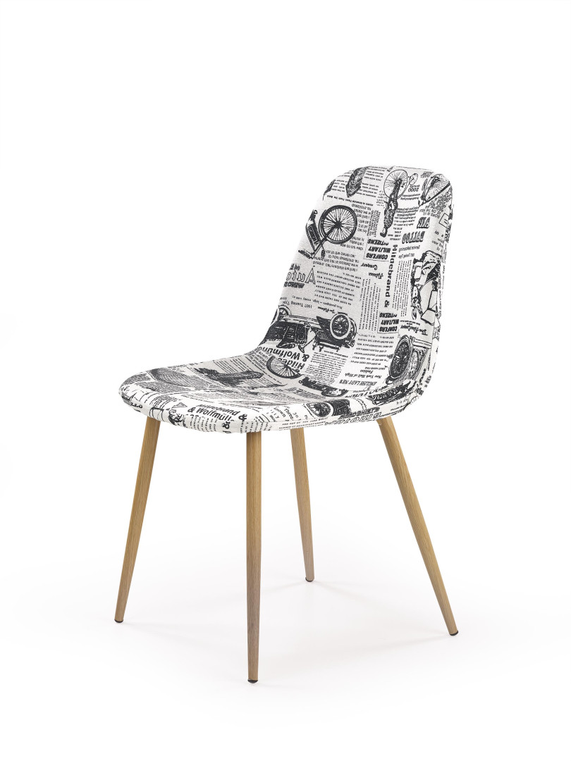 Produkt w kategorii: Krzesła, nazwa produktu: Luksusowe krzesło wielobarwne K220 - Dębowa elegancja