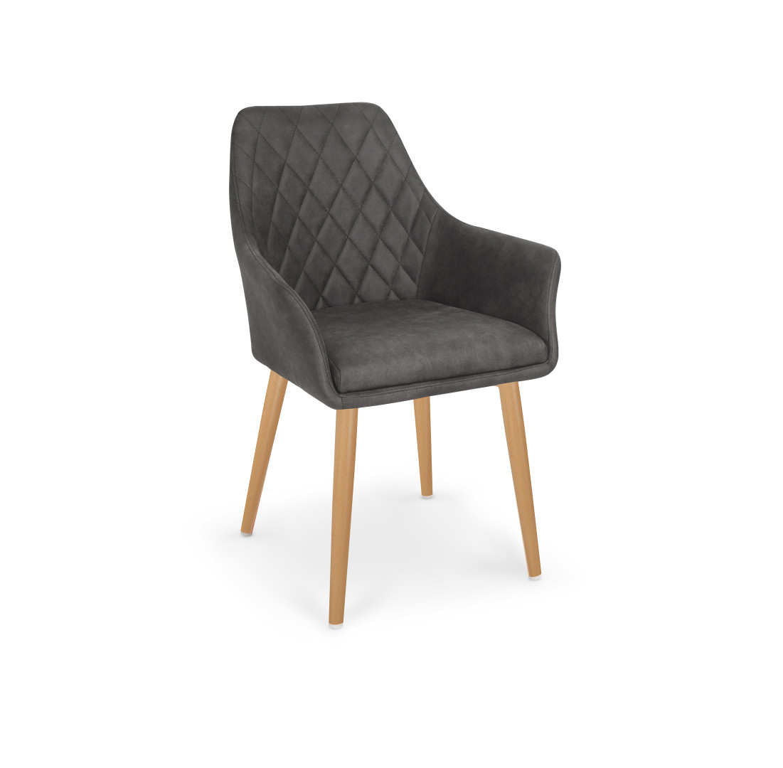 Eleganckie krzesło biurowe K287 Ciemny Brąz