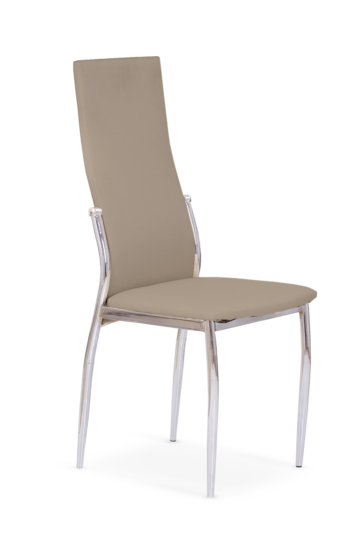 Eleganckie krzesło biurka K3 Chrom/Cappuccino