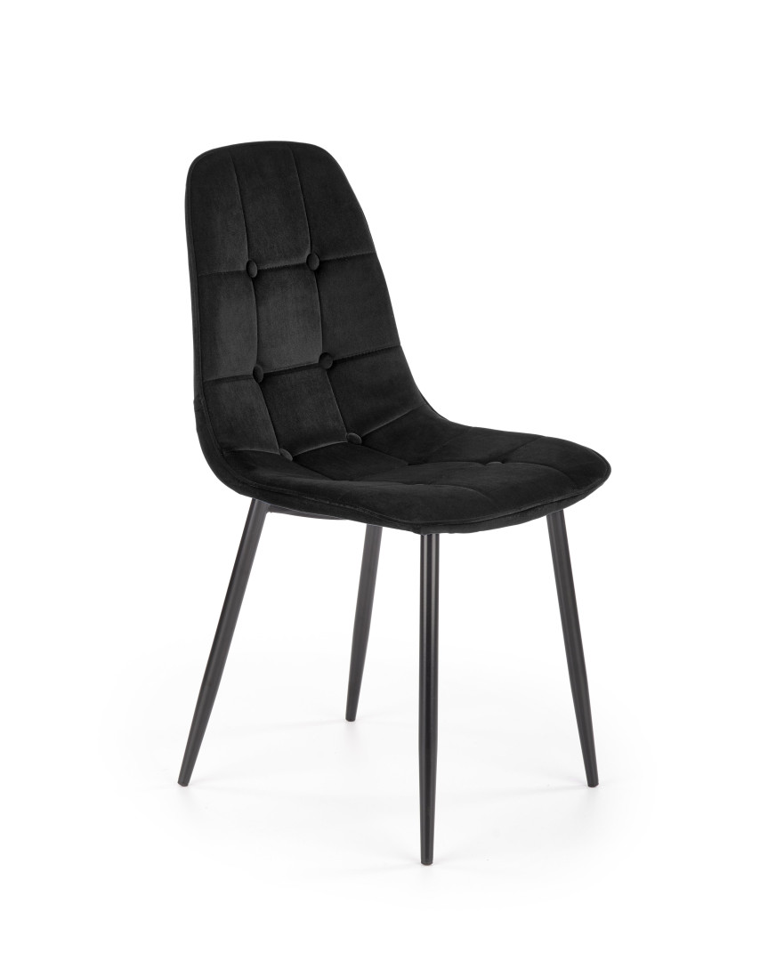 Ekskluzywne krzesło K417 velvet czarne