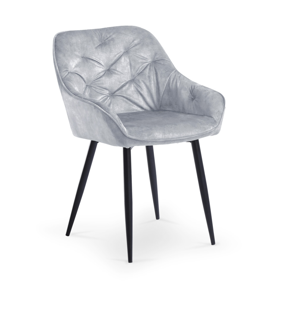Produkt w kategorii: Krzesła, nazwa produktu: Eleganckie krzesło popielate K418 - wygodne i trwałe