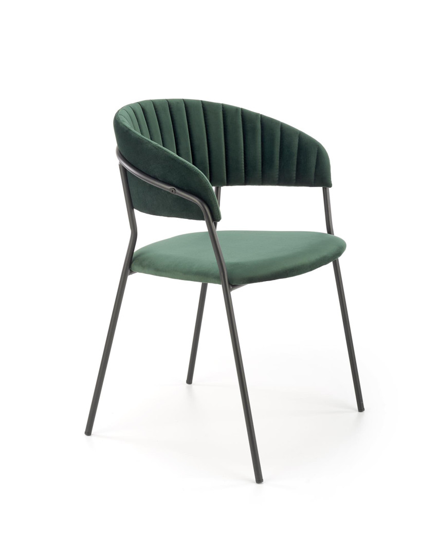 Krzesło biurowe K426 ciemnego zielonego elegance