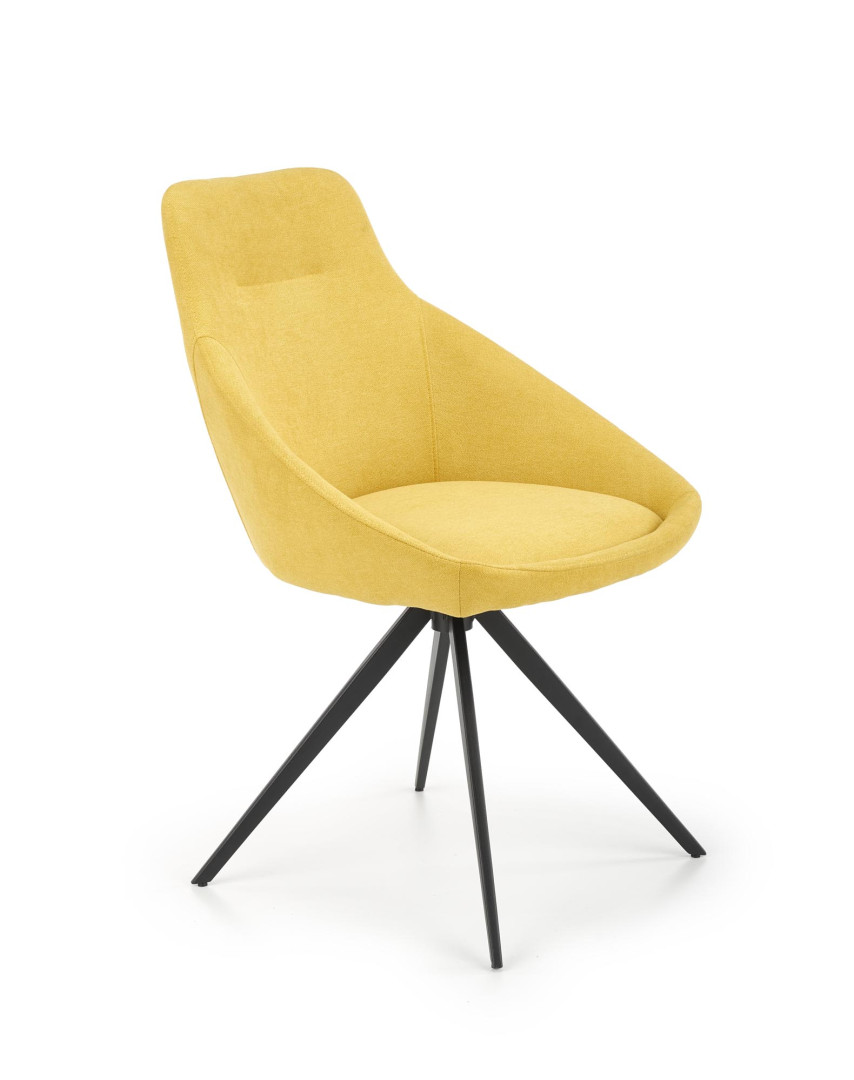 Produkt w kategorii: Krzesła, nazwa produktu: Eleganckie krzesło żółte K431 włoskiej kolekcji