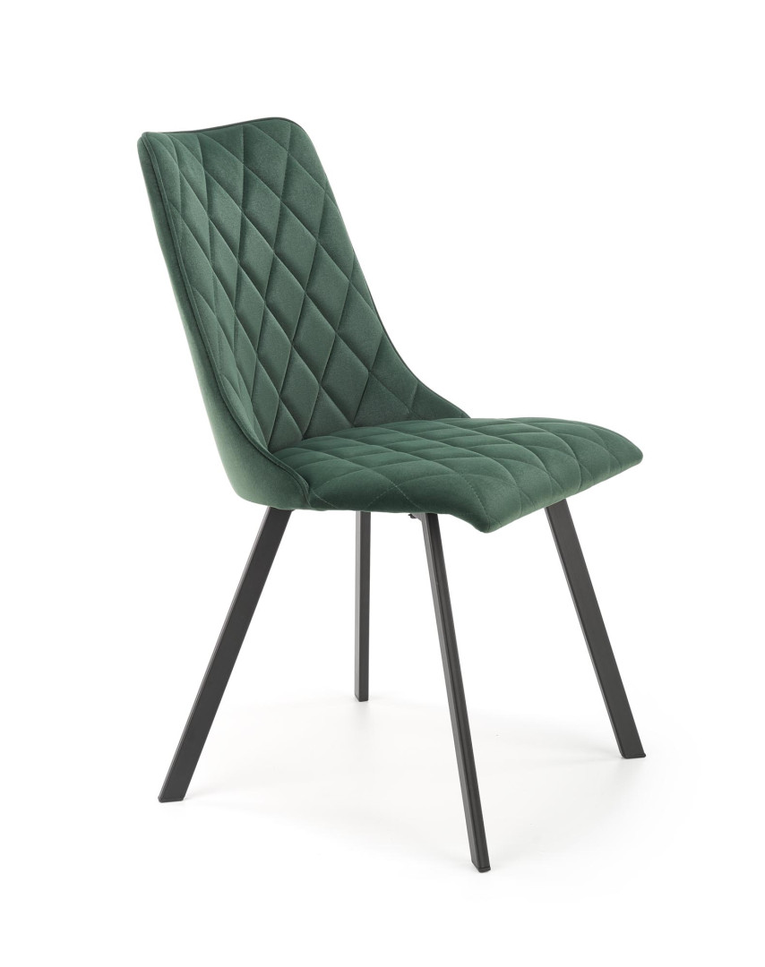 nazwa produktu: Krzesło K450 ciemnozielone velvet - elegancja i komfort