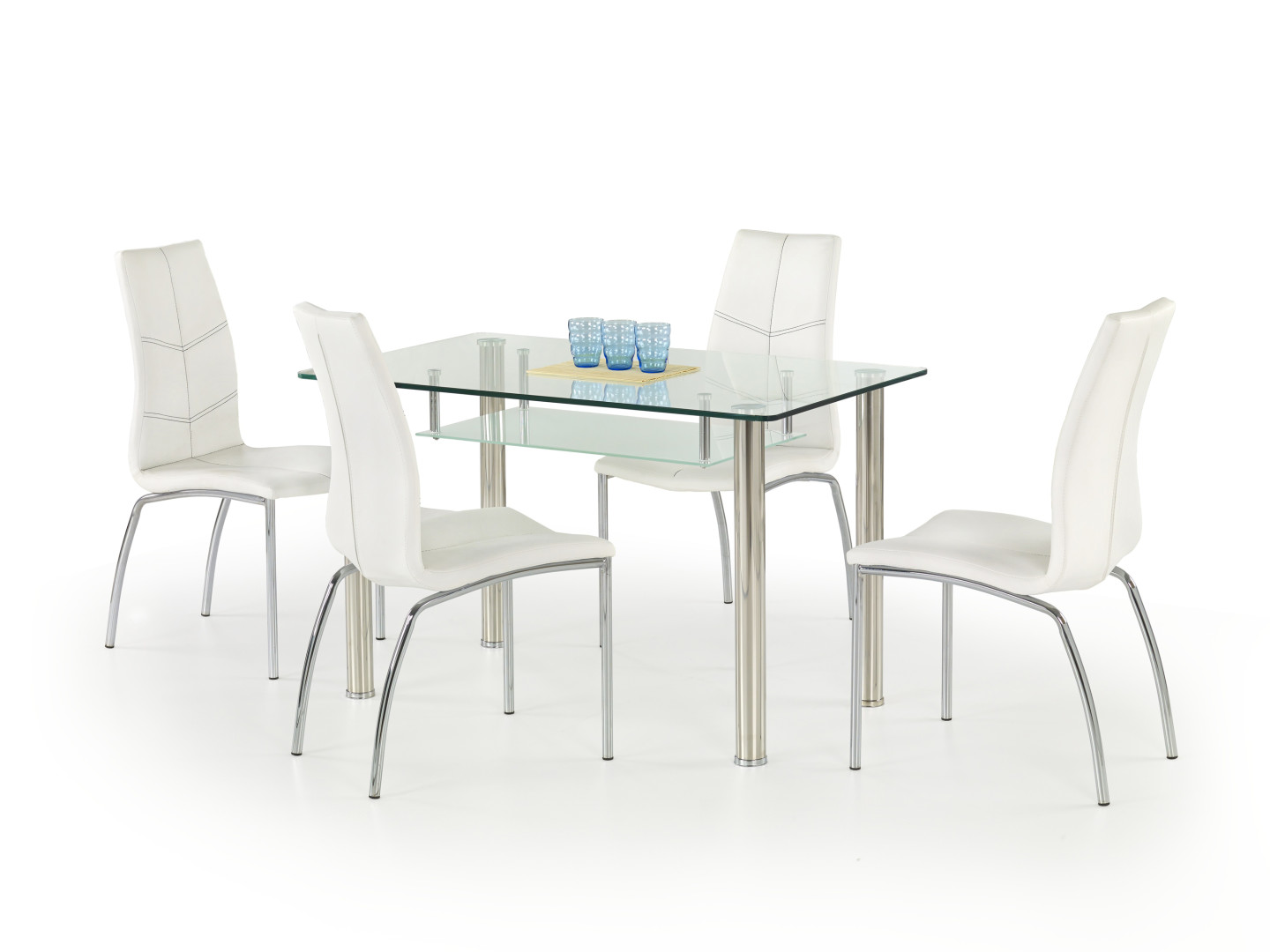 Stół OLIVIER - eleganckie biurko bezbarwne