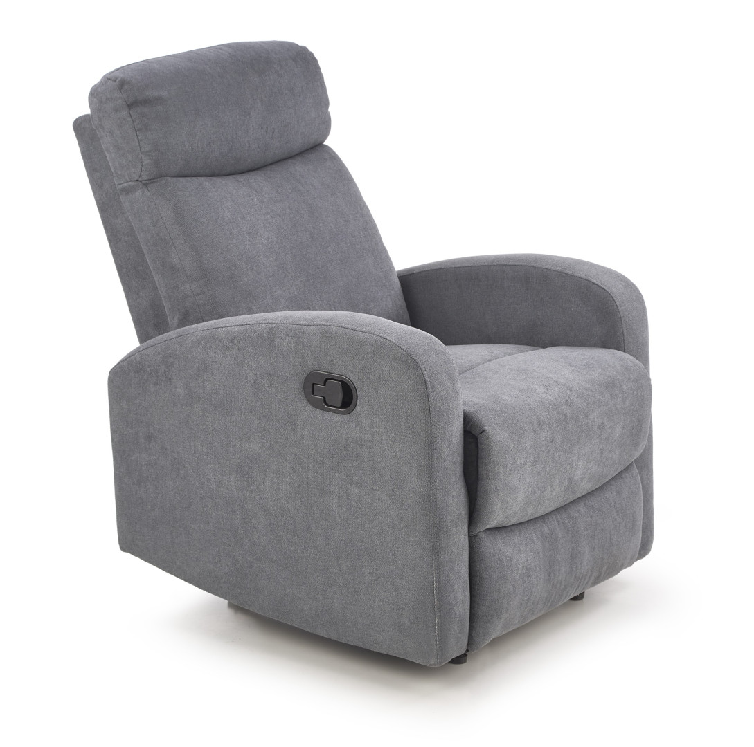 Produkt w kategorii: Fotele, nazwa produktu: Fotel Oslo z podnóżkiem szary