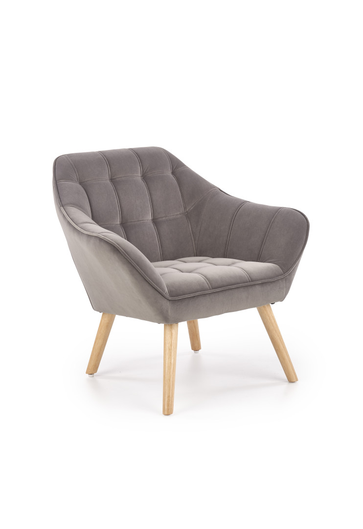 Produkt w kategorii: Fotele, nazwa produktu: Fotel ROMEO Halmar popielaty/naturalny