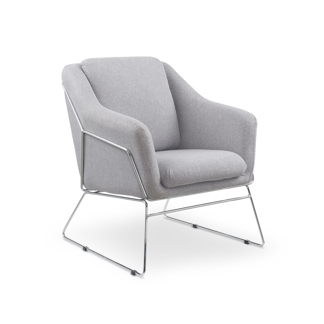 Produkt w kategorii: Fotele, nazwa produktu: Fotel Soft Szary Metalowy Elegancki